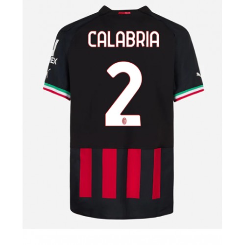 Fotbalové Dres AC Milan Davide Calabria #2 Domácí 2022-23 Krátký Rukáv